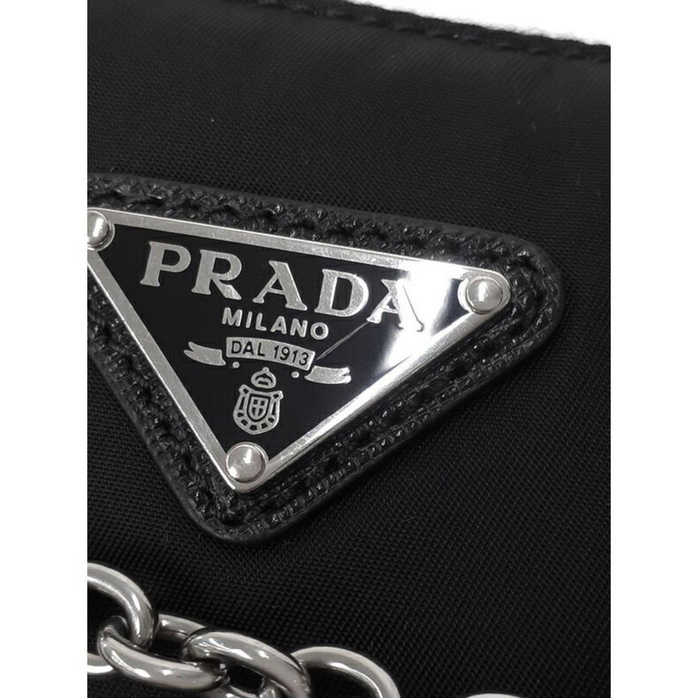 Prada ReEdition 2005 Saffiano Leather Chain Shoulder Bag Black - Picture 7 of 9